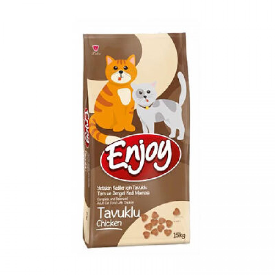 ENJOY TAVUKLU KEDİ MAMASI 15 KG